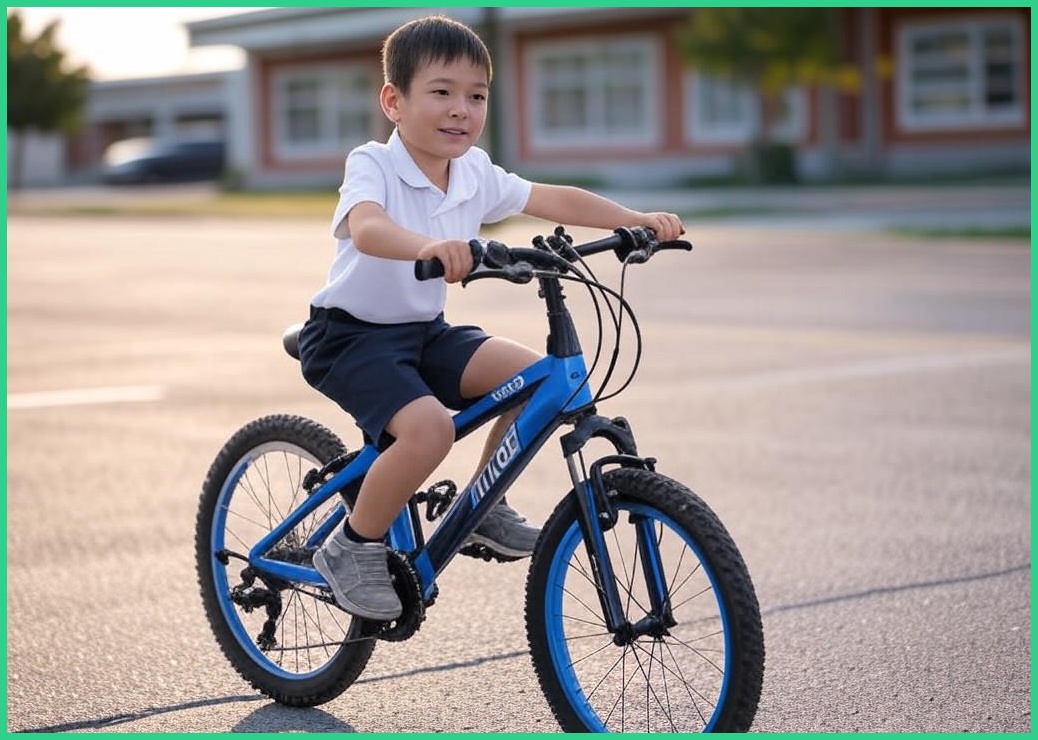 IMY 저학년 자전거 학생 MTB 초등학생 입문용 자전거 튼튼 가성비 미니벨로, 고급형 변속- 블랙 블루, 1개, 18cm