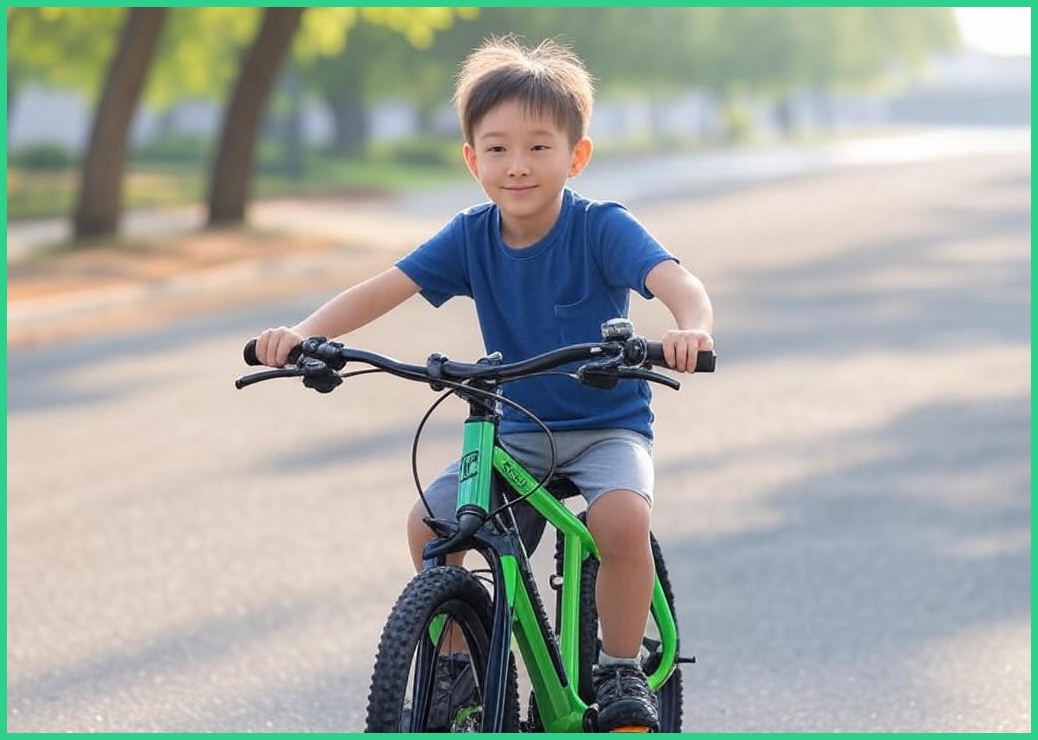 IMY 저학년 자전거 학생 MTB 초등학생 입문용 자전거 튼튼 가성비 미니벨로, 단속- 블랙 그린, 1개, 22cm - 이미지 1