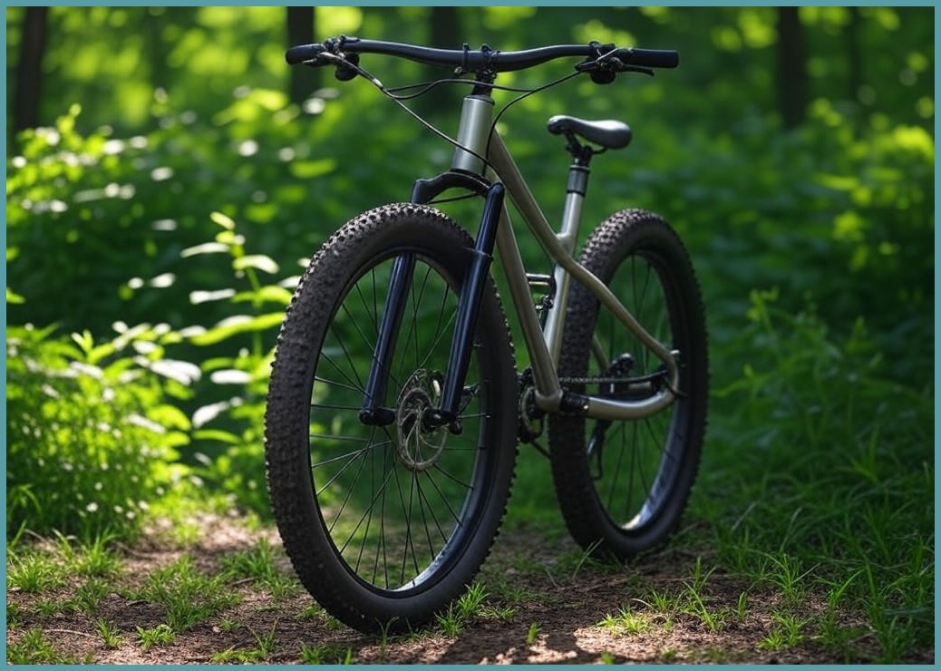 PEAK 팻바이크 풀샥 산악 자전거 MTB 광폭 타이어, 실버 26인치, 1개