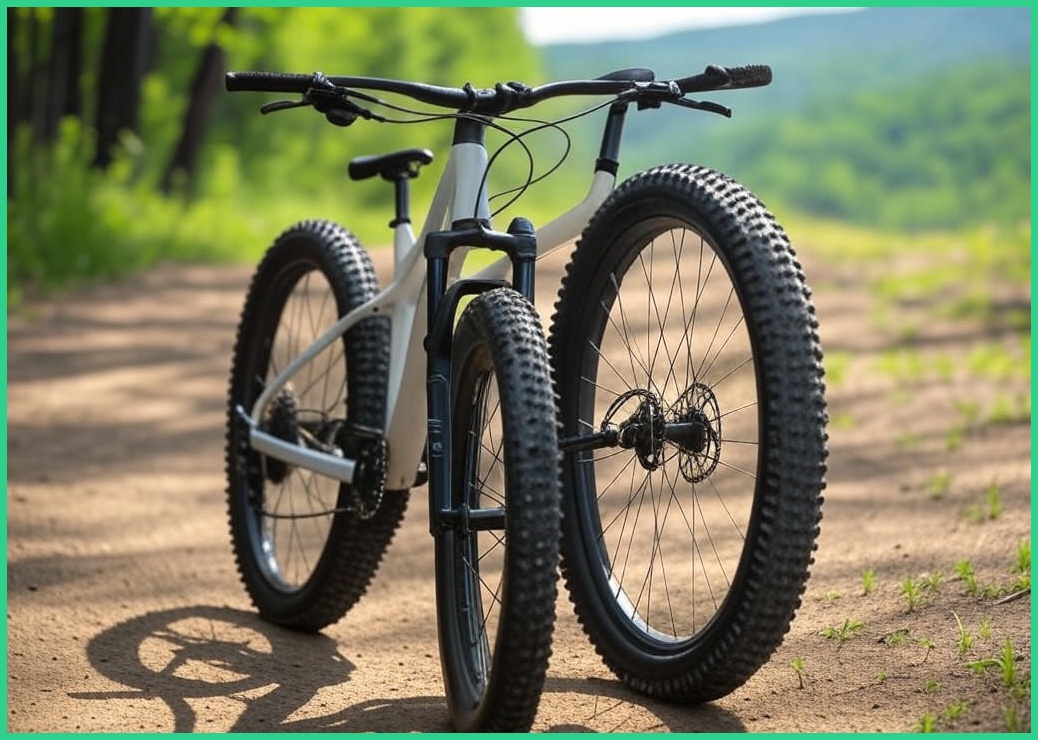 PEAK 팻바이크 풀샥 산악 자전거 MTB 광폭 타이어, 화이트 24인치, 1개