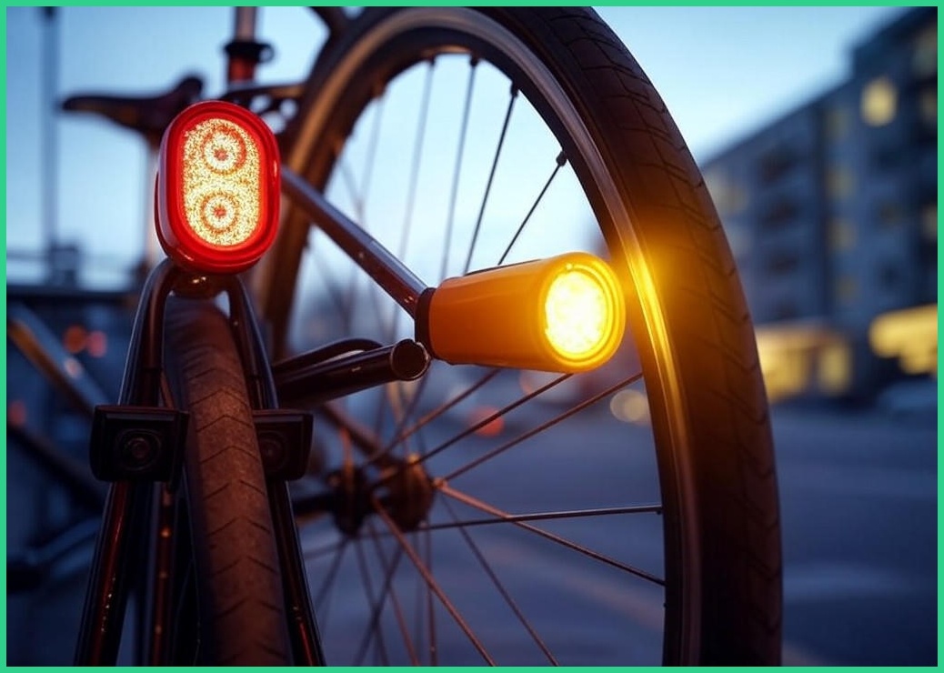 런레이더 자전거 휠 스포크 라이트 후방등 안전등, 2개
