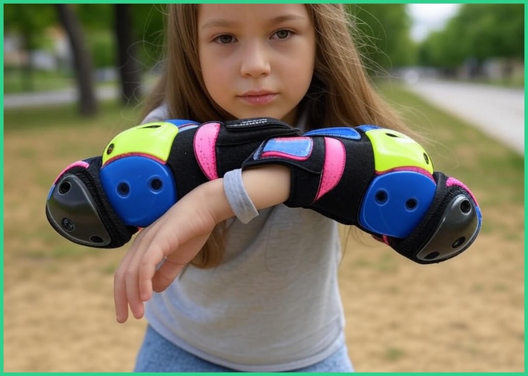 베스트셀러 어린이 여성용 팔꿈치 보호대 자전거 킥보드 오토바이 배달 안전장비 코미네 - 이미지 1