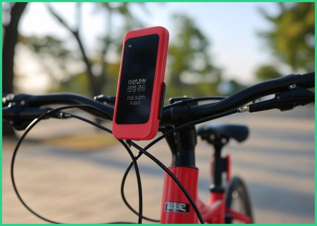 에이스피드 원터치 자전거 휴대폰 거치대, 레드, 1개