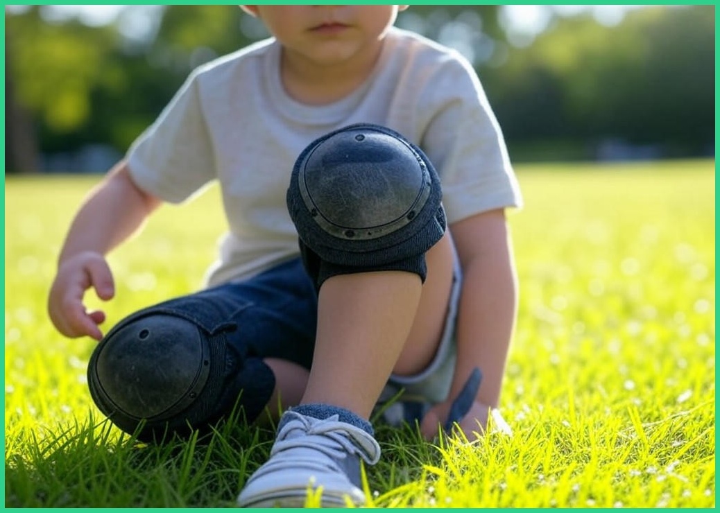 유아 메쉬쿠션 무릎보호대