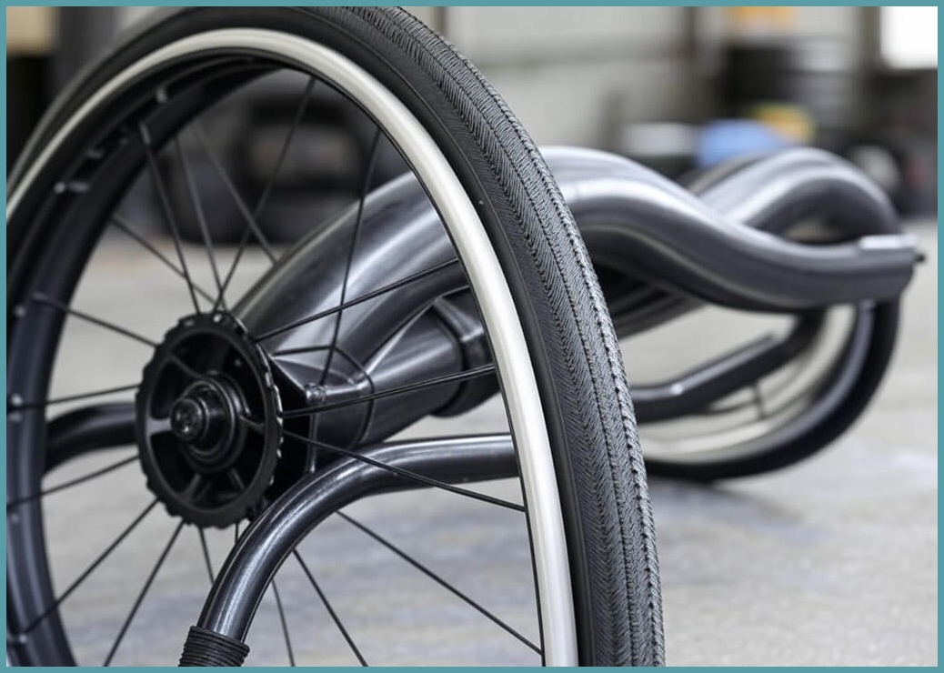 CST 휠체어 타이어, 튜브 교체 세트 24X1-3/8(37-540)/트레블러 C1118 타이어, 24인치 던롭 튜브/타이어레버 증정, 1개