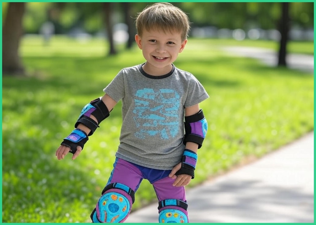 휠러스 아동용 스마트 인라인 킥보드 보호대 좌우 3종 세트