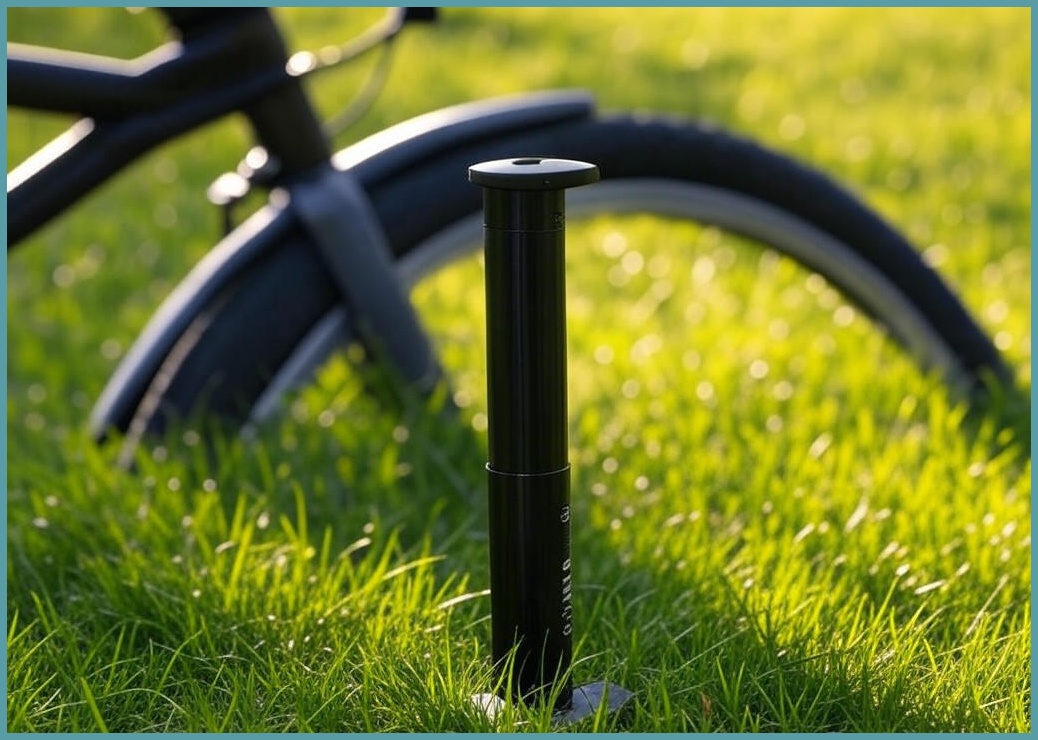 휴대용 자전거 에어 펌프 공기주입기, 1개, 블랙